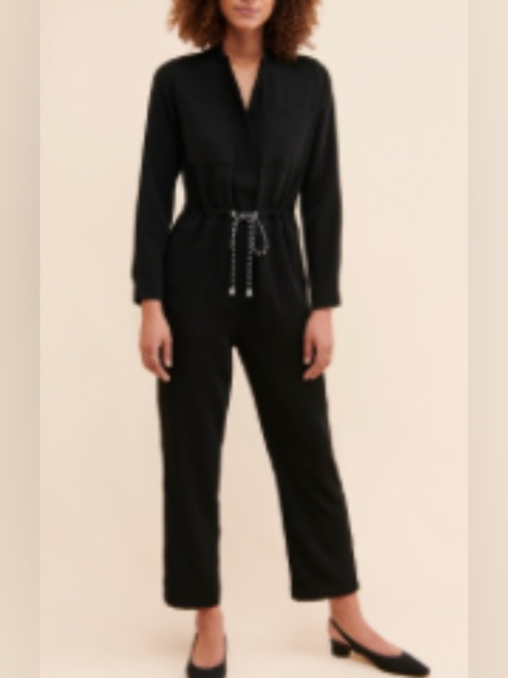 ICHI Nora Black Jumpsuit Onesie Overall